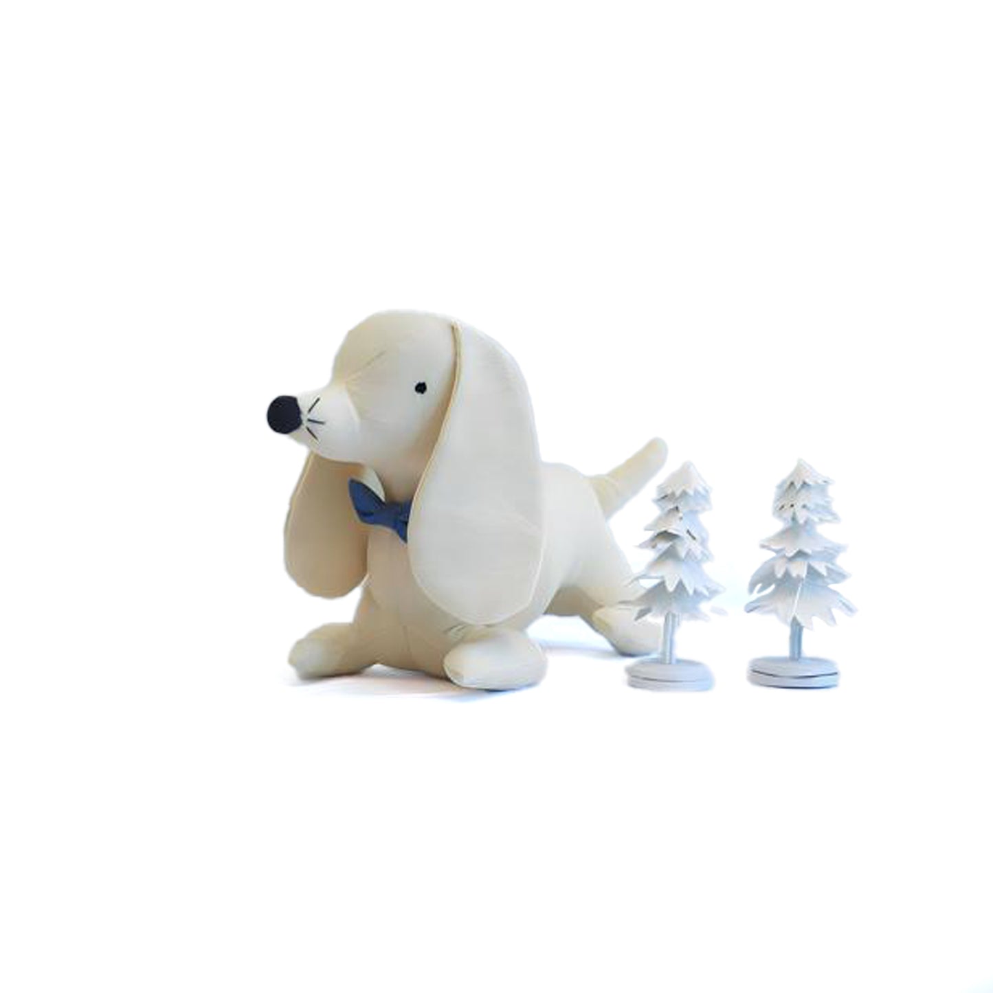 Laying Down Dog - White