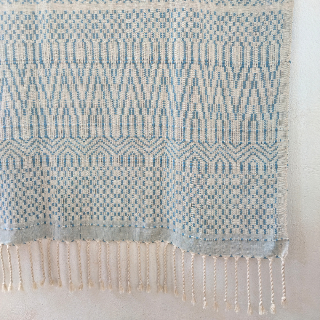 Handwoven Nagolla denim blue throw
