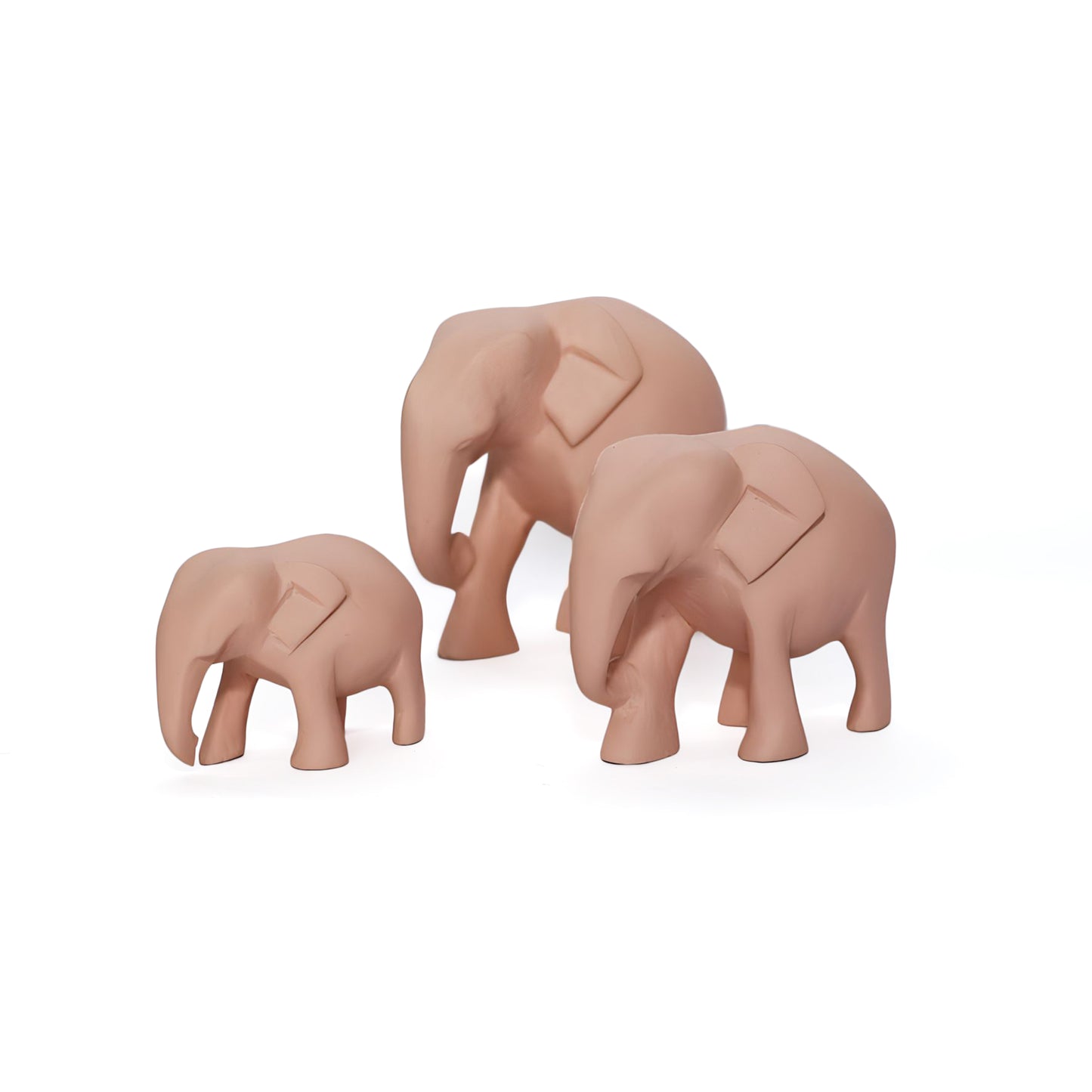 Wooden Elephant - Cream Chalk white
