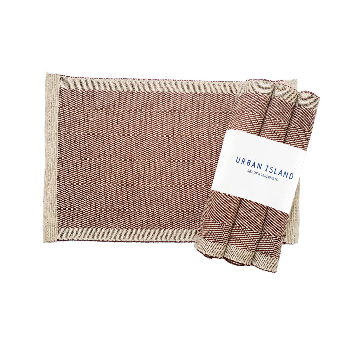 Handwoven Placemat - Herring - Bitter Brown