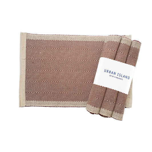 Handwoven Placemat - Herring - Bitter Brown