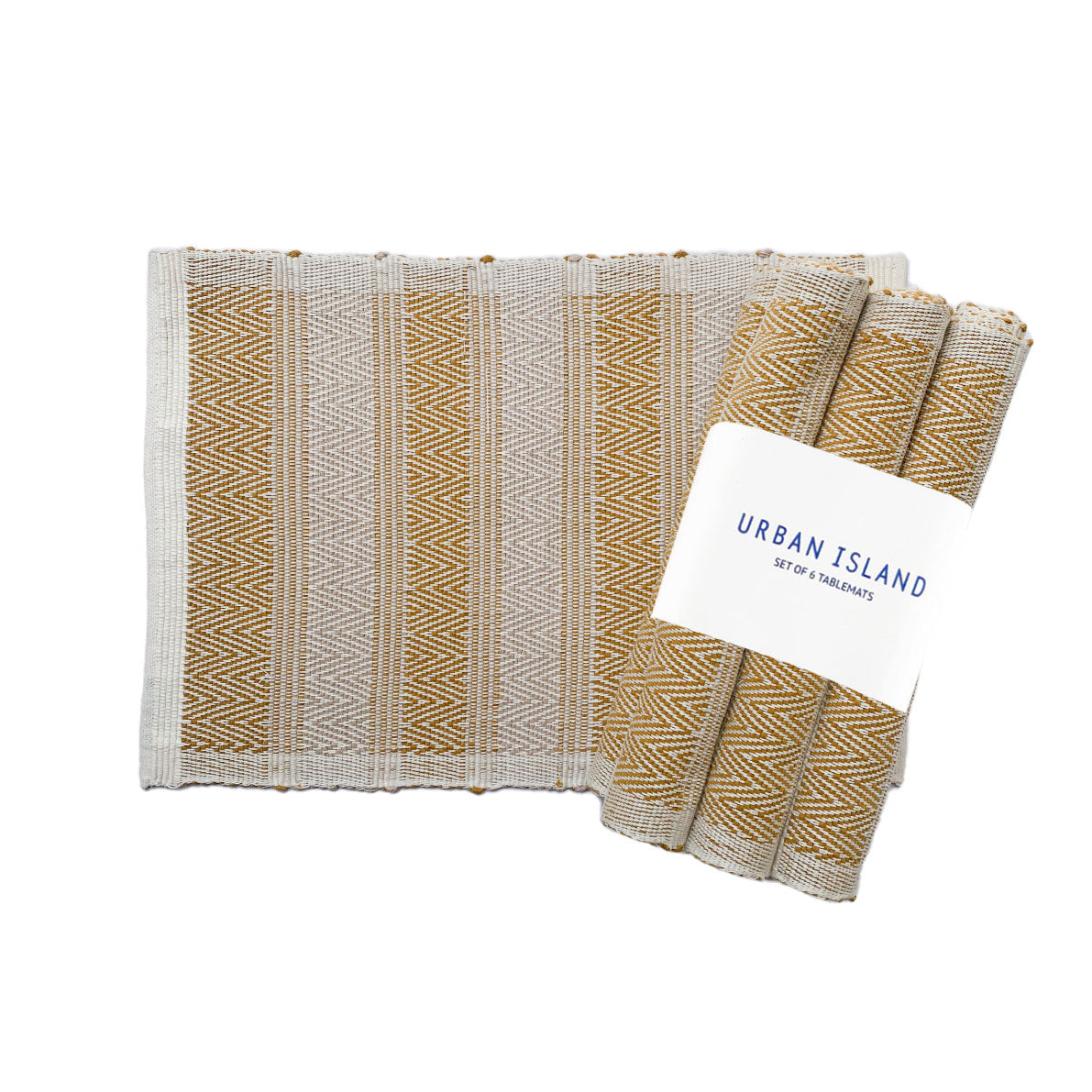 Handwoven Placemat - Mini Herring Sunflower & Parchment