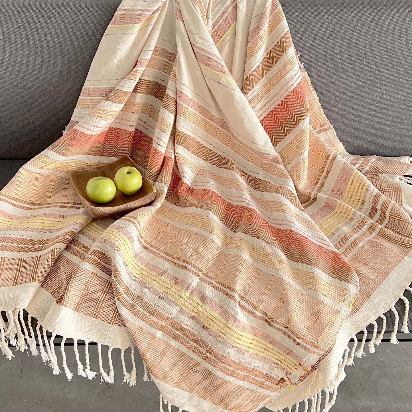 Handloom Throw - Blue Orange Range 4