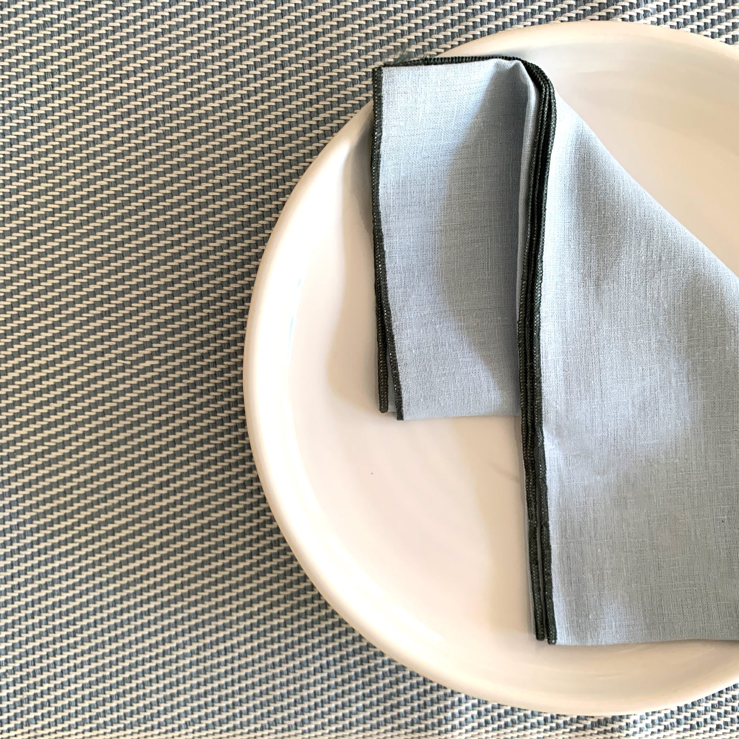 Handwoven Dublin Placemat – Cerulean Blue