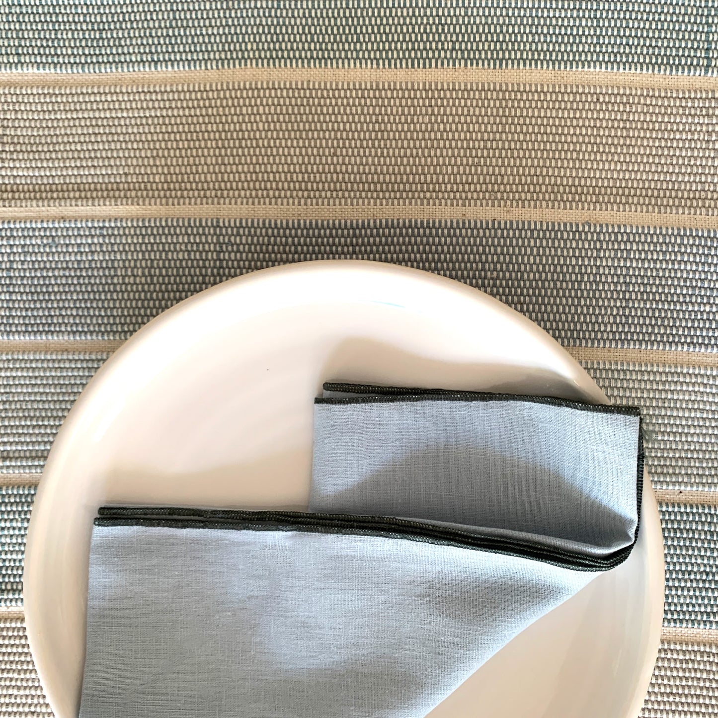 Handwoven Placemat Multi Colored Rib