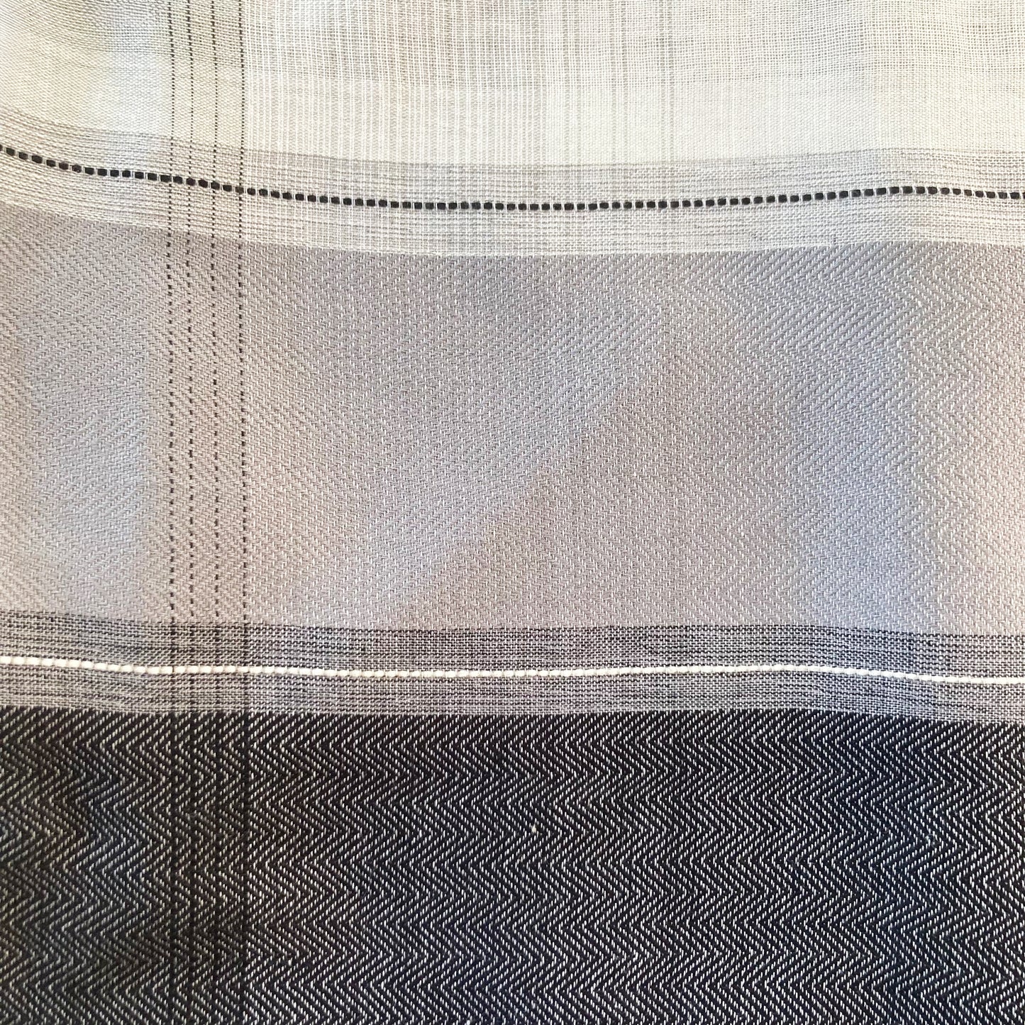 Handwoven Ombre Gloom Shawl - Cotton