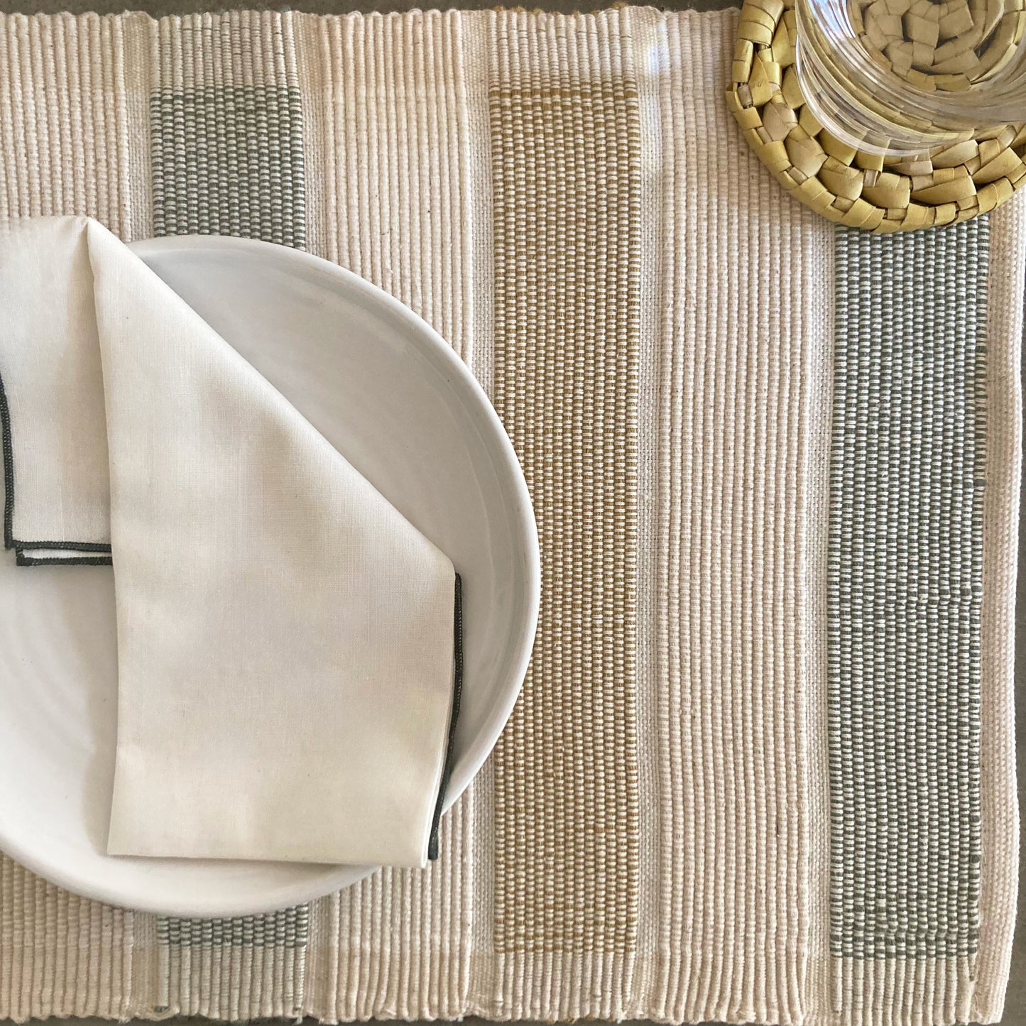 Handwoven Rib Placemat BLUE