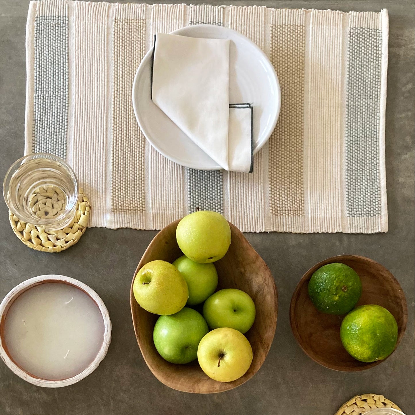 Handwoven Rib Placemat BLUE
