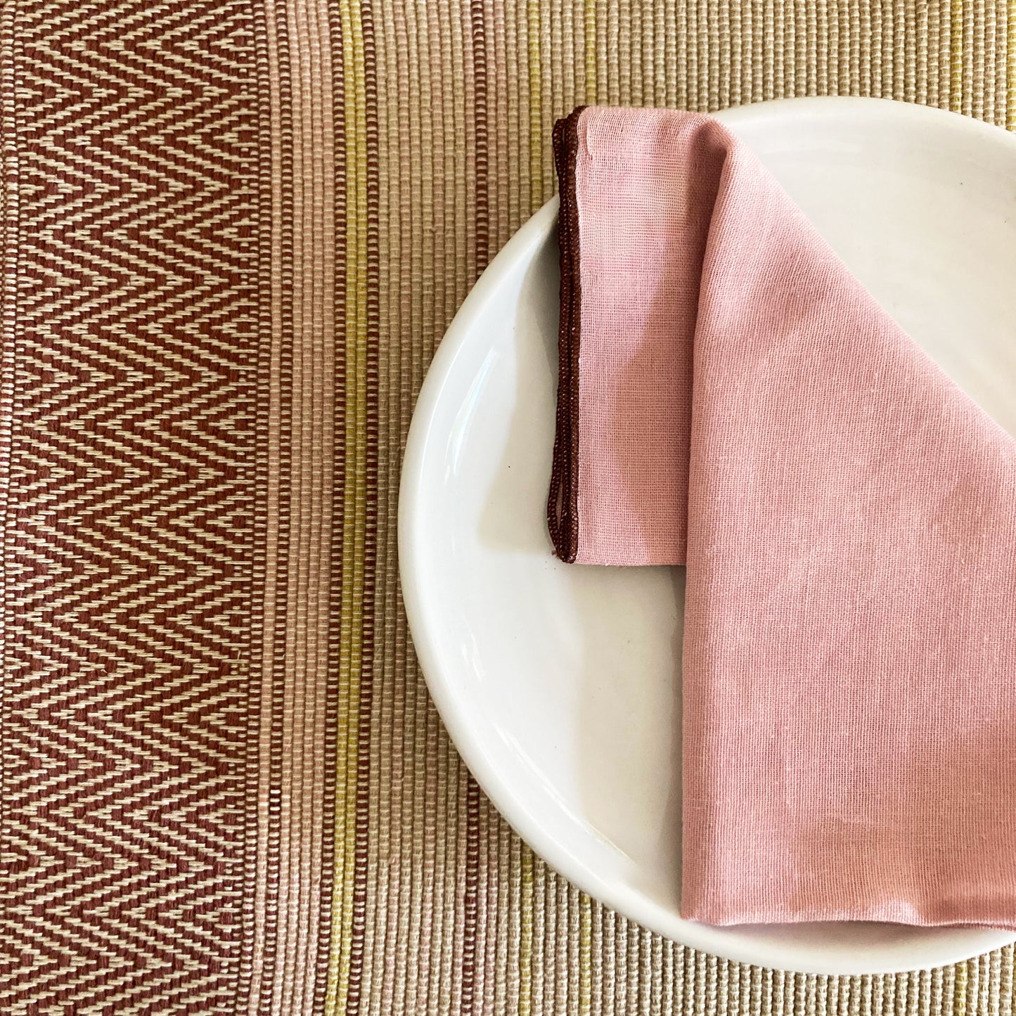 Handwoven Placemat - Mini herring sunset