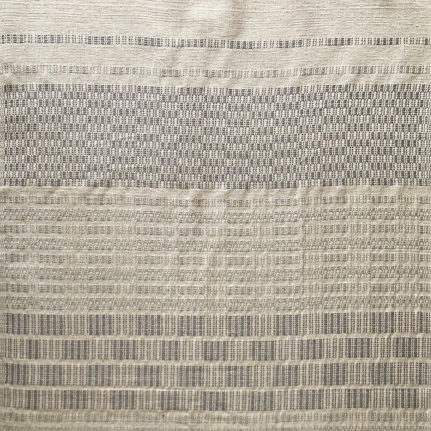 Handwoven Flux Glitch Lightweight Throw - Raw Warp with Mid Grey & Alu Weft