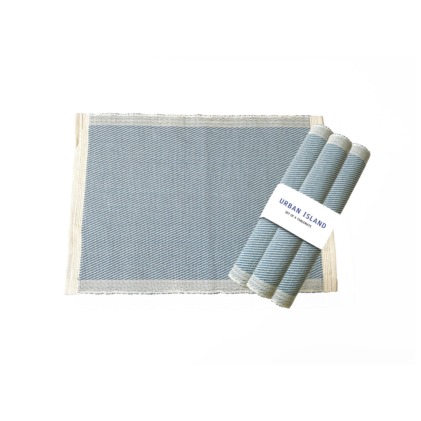 Handwoven Dublin Placemat – Cerulean Blue