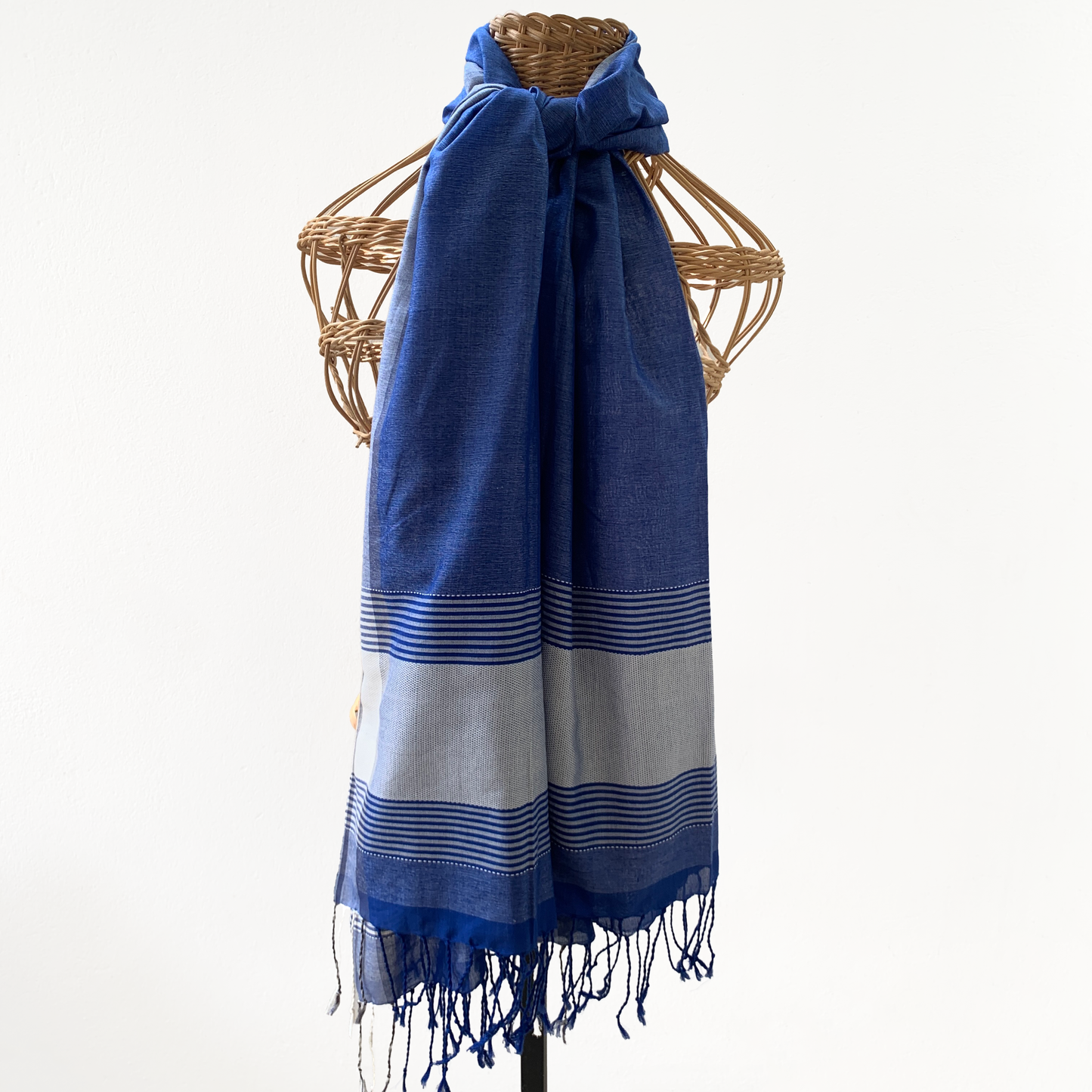 Artisanal Handloom Royal Blue Scarf