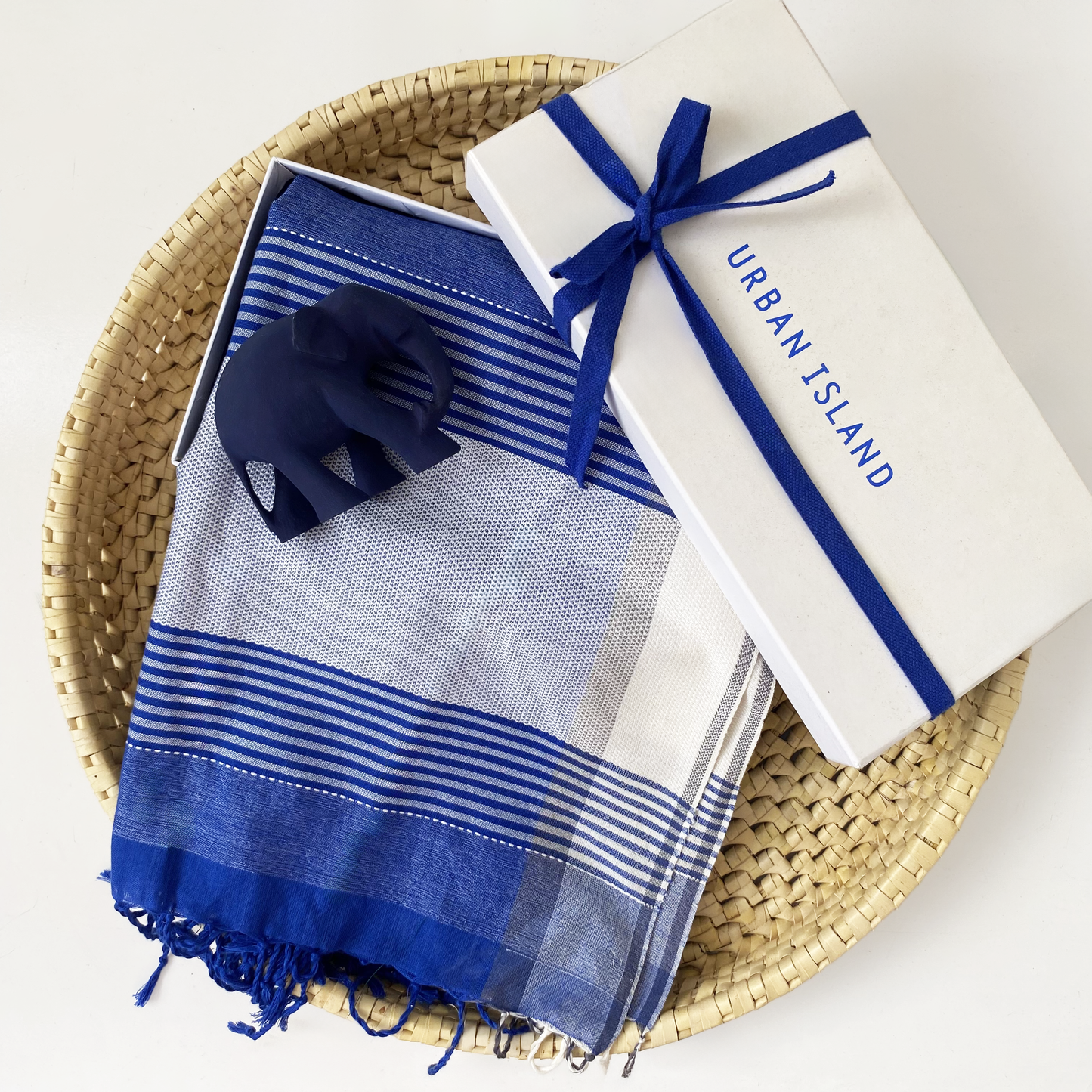 Artisanal Handloom Royal Blue Scarf