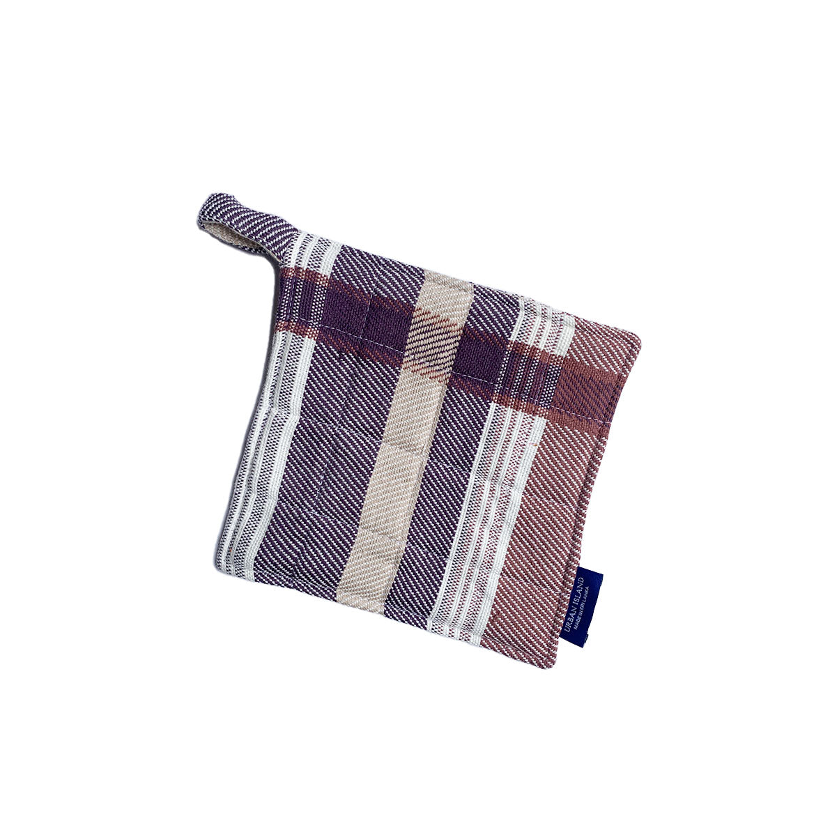 Handwoven Pot Holder Plum / String