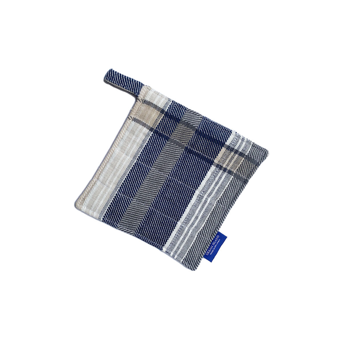 Handwoven Pot holder Dark Denim / String