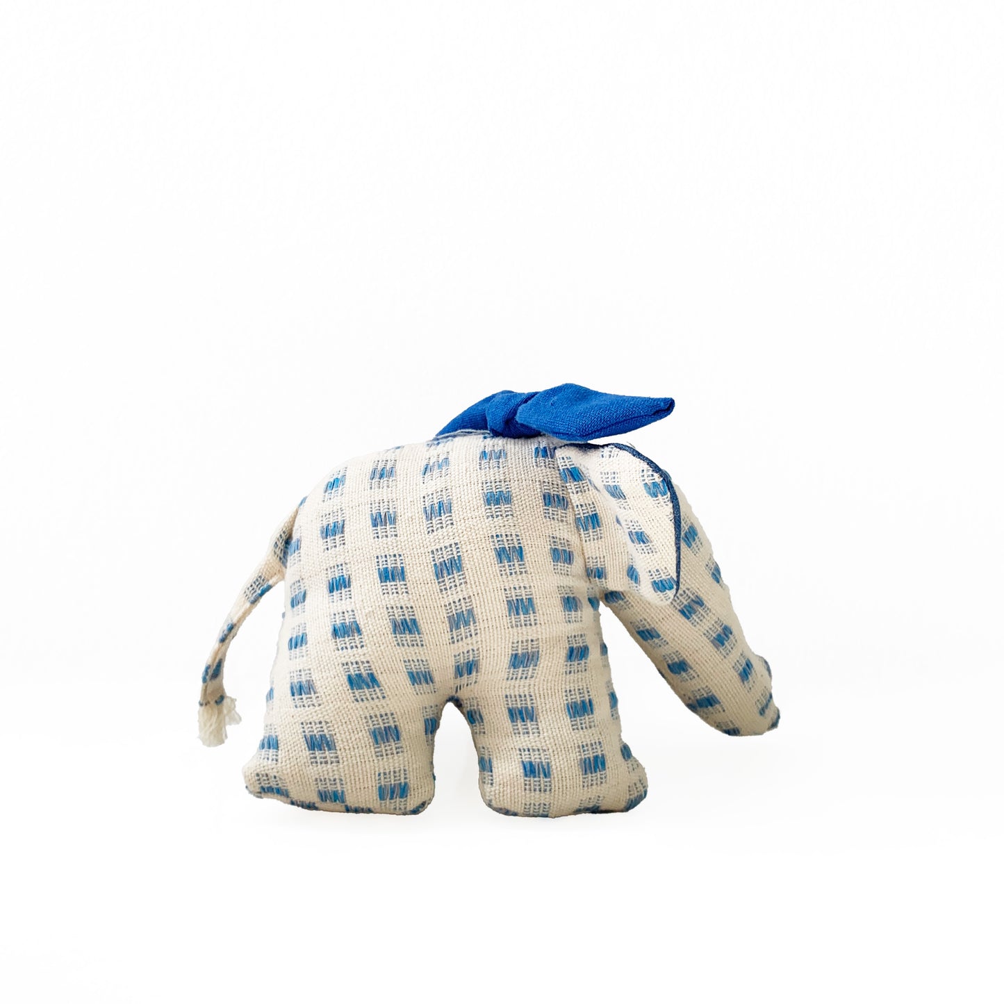 Handwoven Fabric Blue Elephant