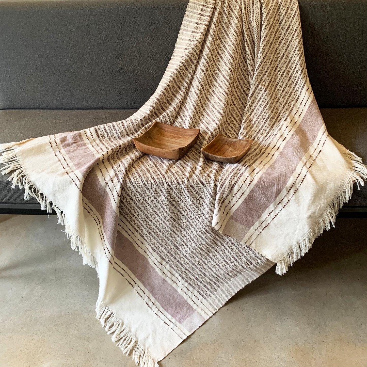 Handwoven Glitch Light weight Throws Terra