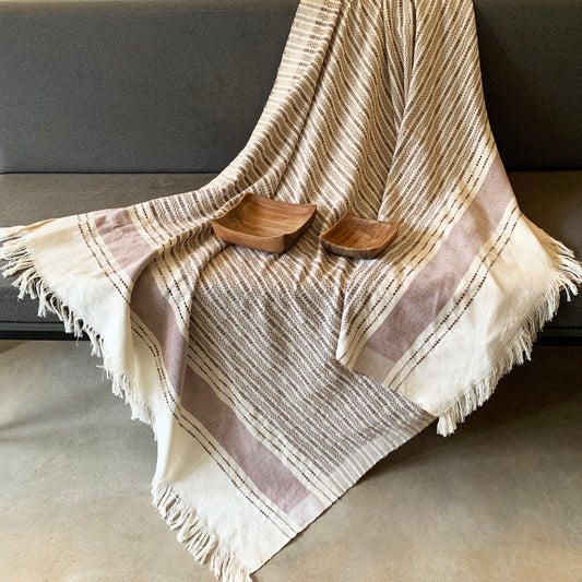 Handwoven Glitch Light weight Throws Terra