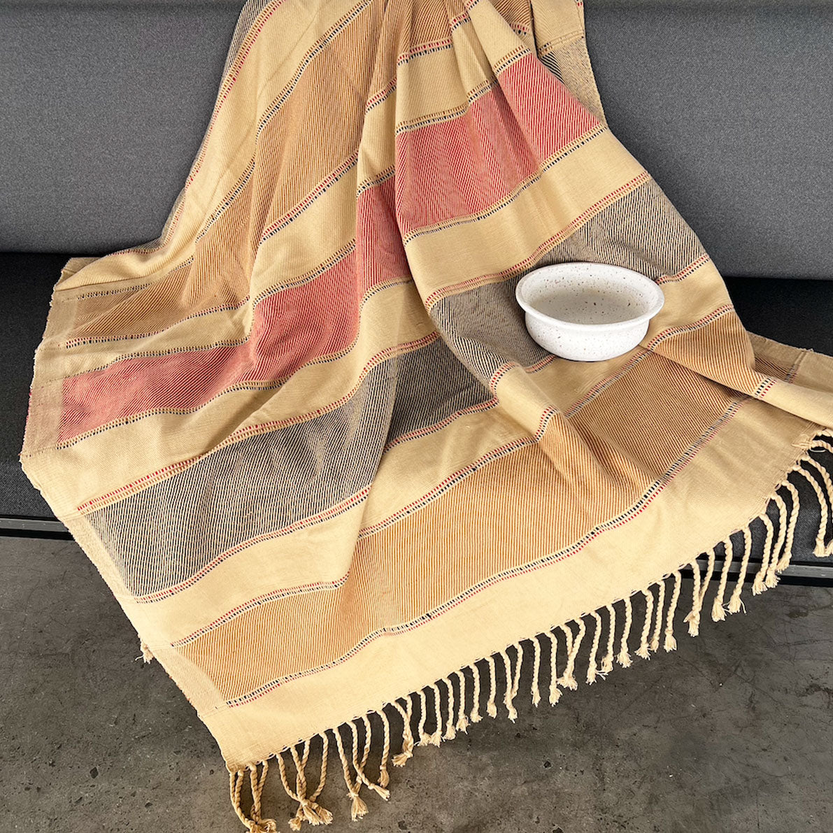 Handloom Throw - Blue Orange Range 7
