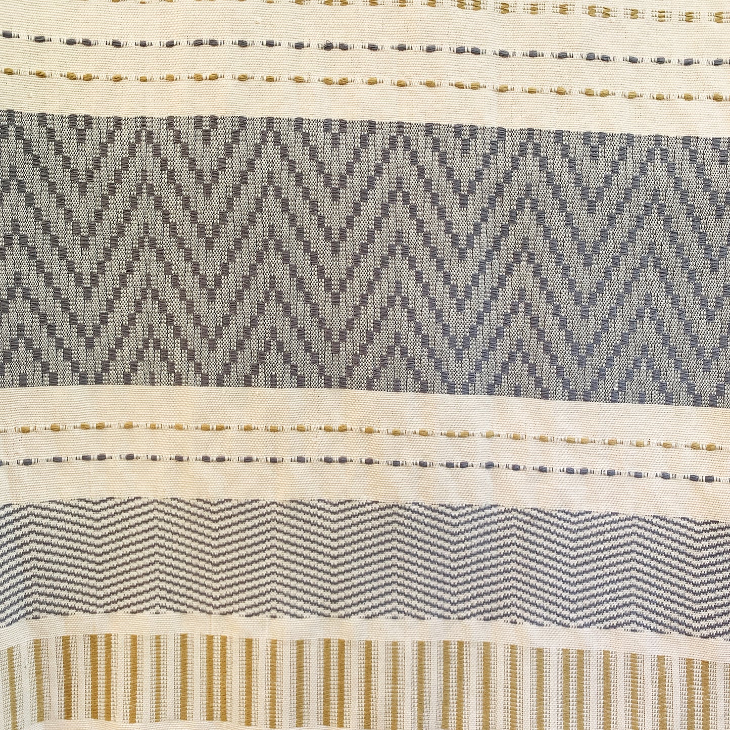 Handwoven Hunnasgiri Natural Throw - Chris Beige and Mid Grey