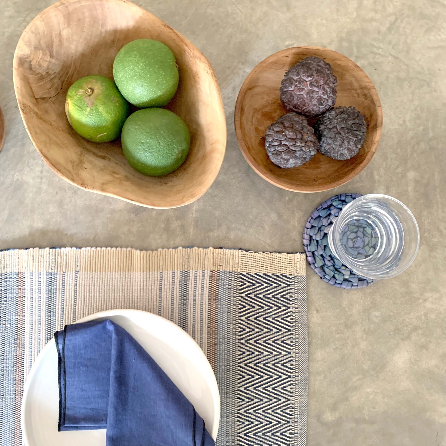Handwoven Placemat - Mini Herring Day light