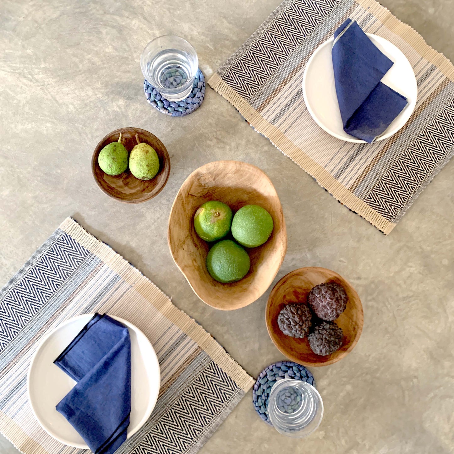 Handwoven Placemat - Mini Herring Day light