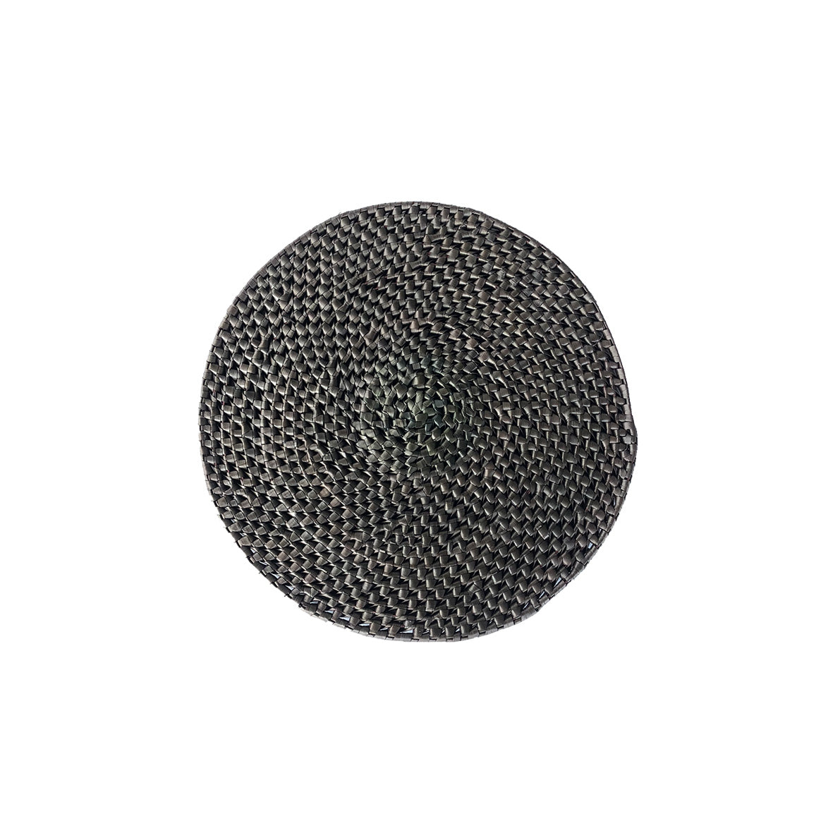 Palmyrah Round Placemat - Black