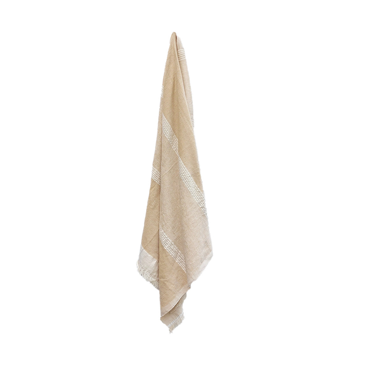 Artisanal Handwoven Beach Towel Macadam – Raw with Amber