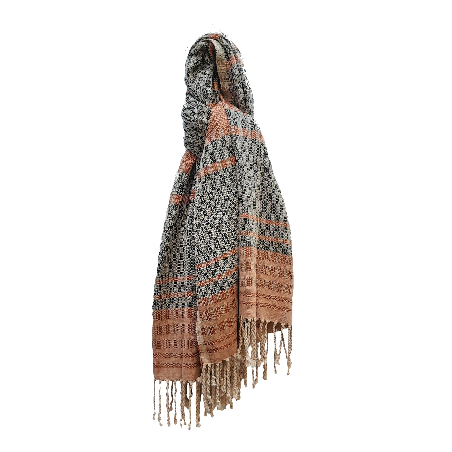 Handwoven Throw - Blue Orange Range 6