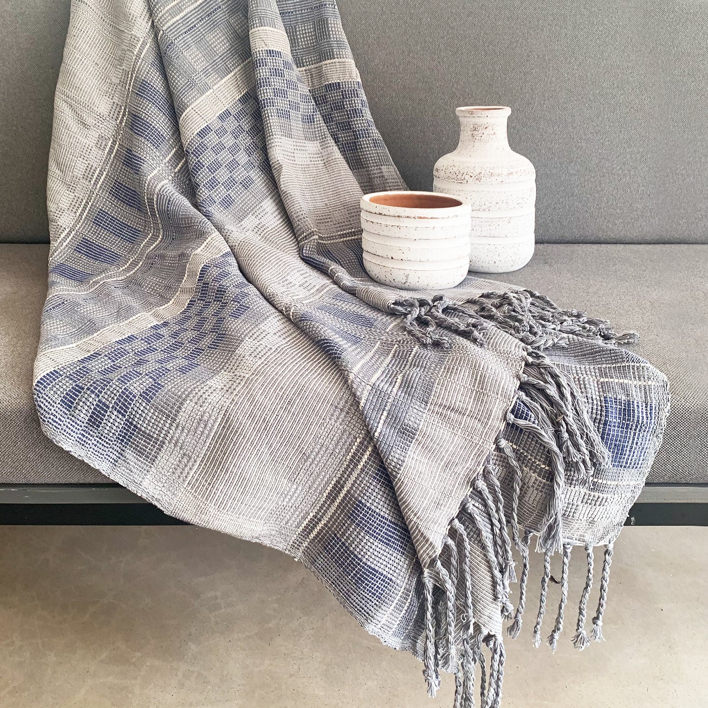 Handloom Throw - Blue Range 11A