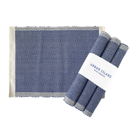 Herring Waves - Single Place Mat - Navy Ink