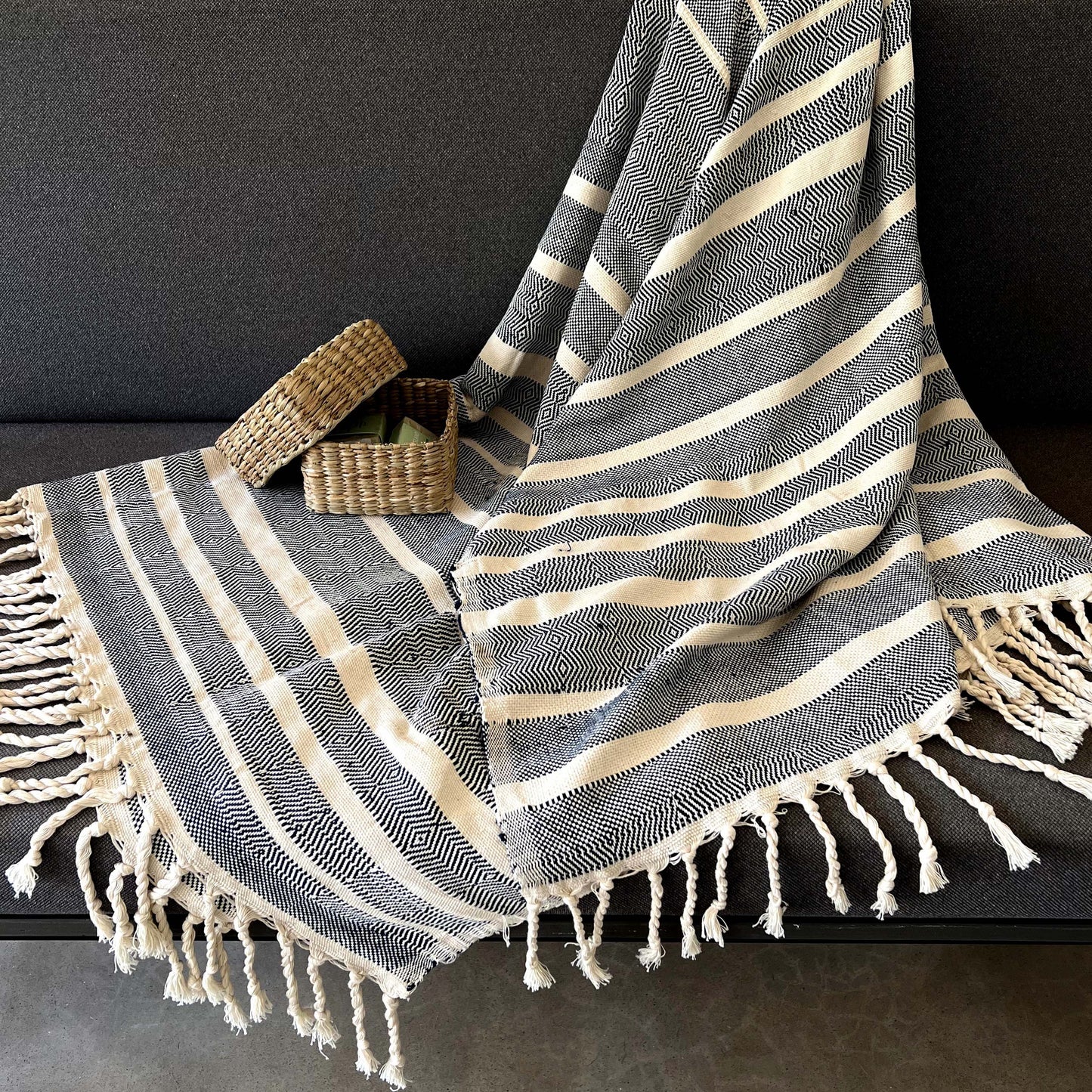 Handloom Throw - Blue Range 3