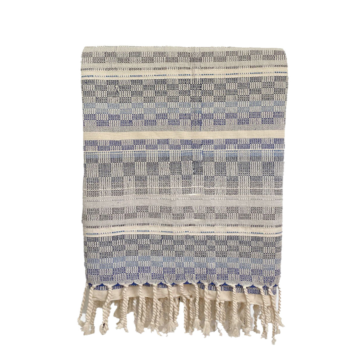 Handwoven Throw - Blue Range 11