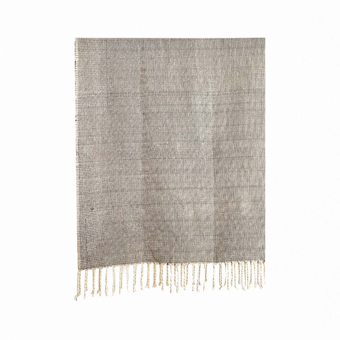 Handwoven Plain Waffle Black Handloom Throw