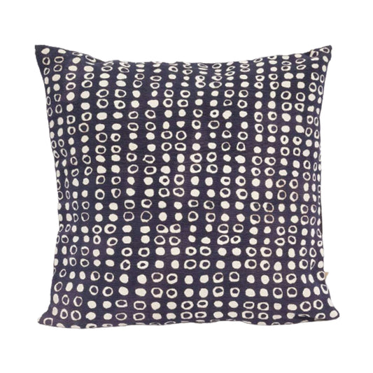 Dot Print Pillow Cover - Navy