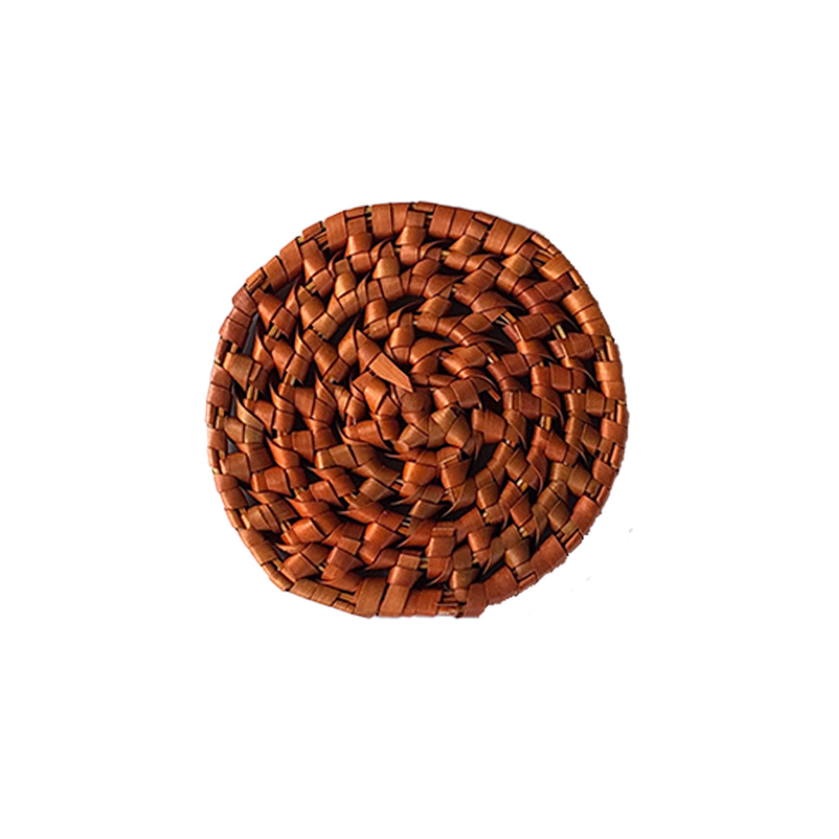 Handcrafted Palmyrah Coaster - Rust