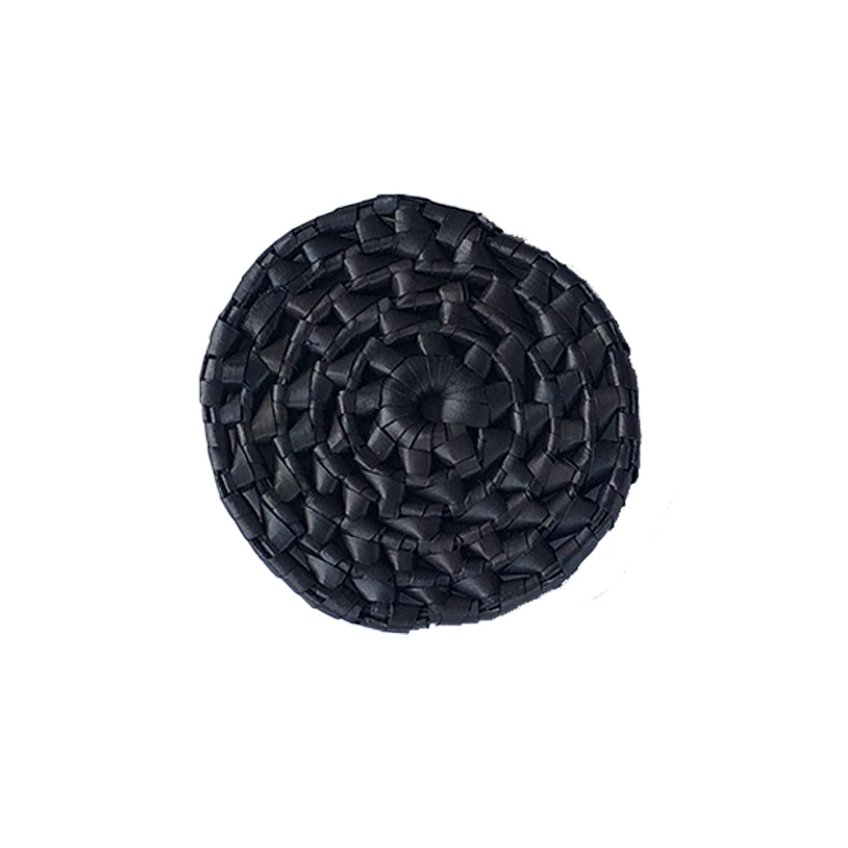 Handcrafted Palmyrah Coaster - Black