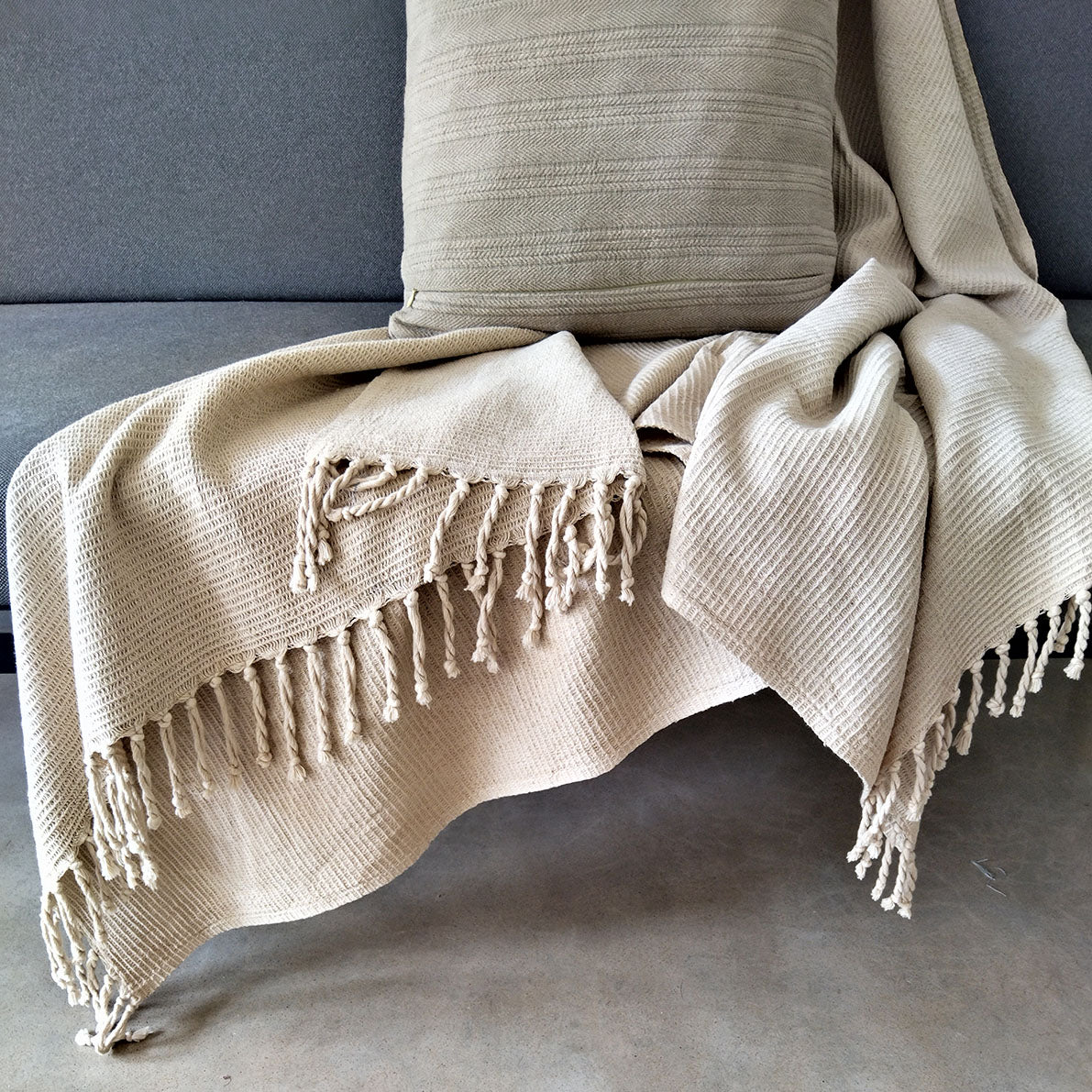 Handwoven Natural Dye Throw - Tea & Iron