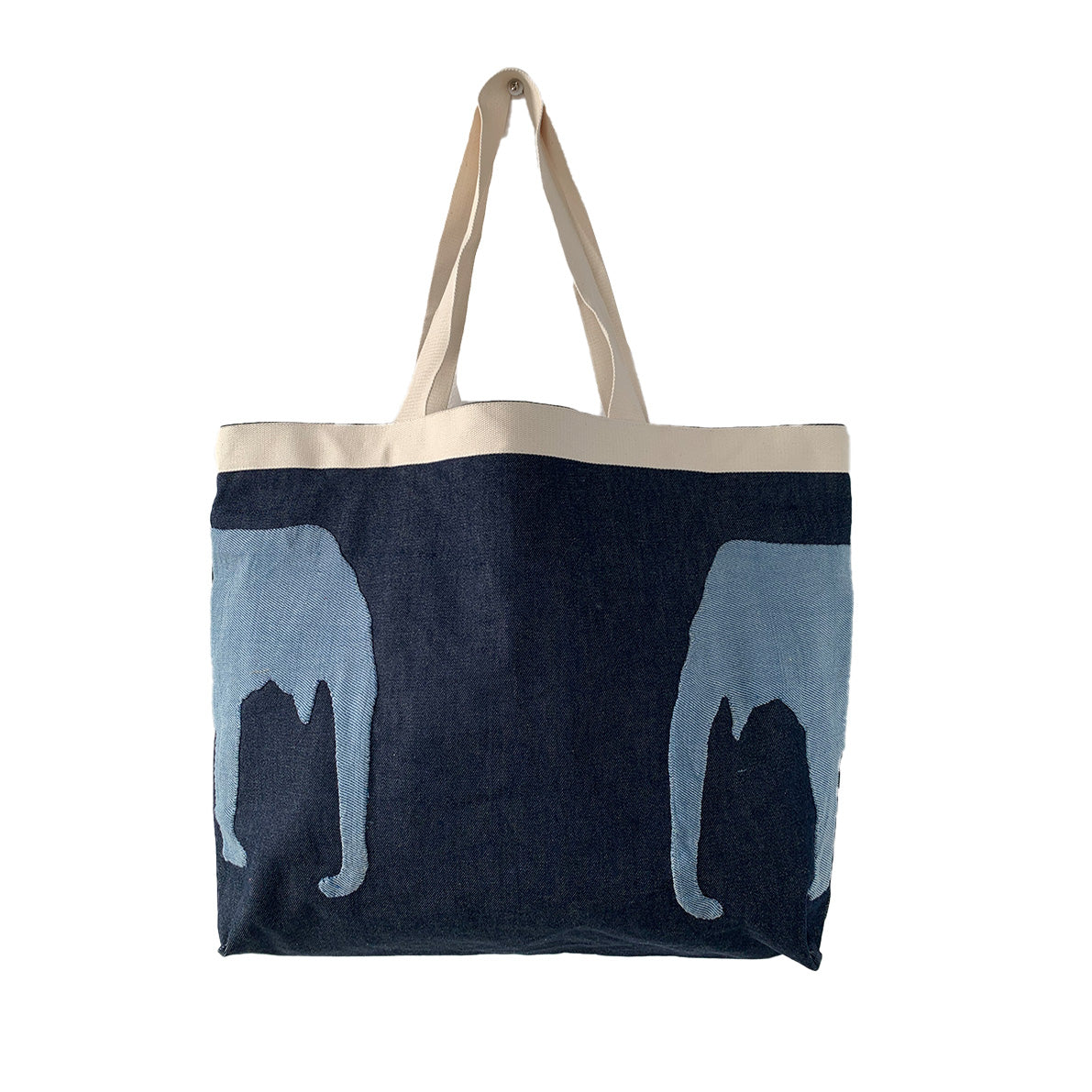 Denim Applique Tote Bag - Aliya Inverse