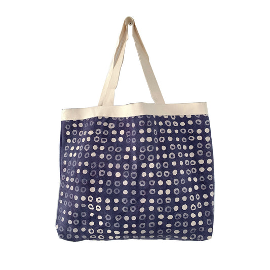 Batik Bag -  Dot Navy (L)
