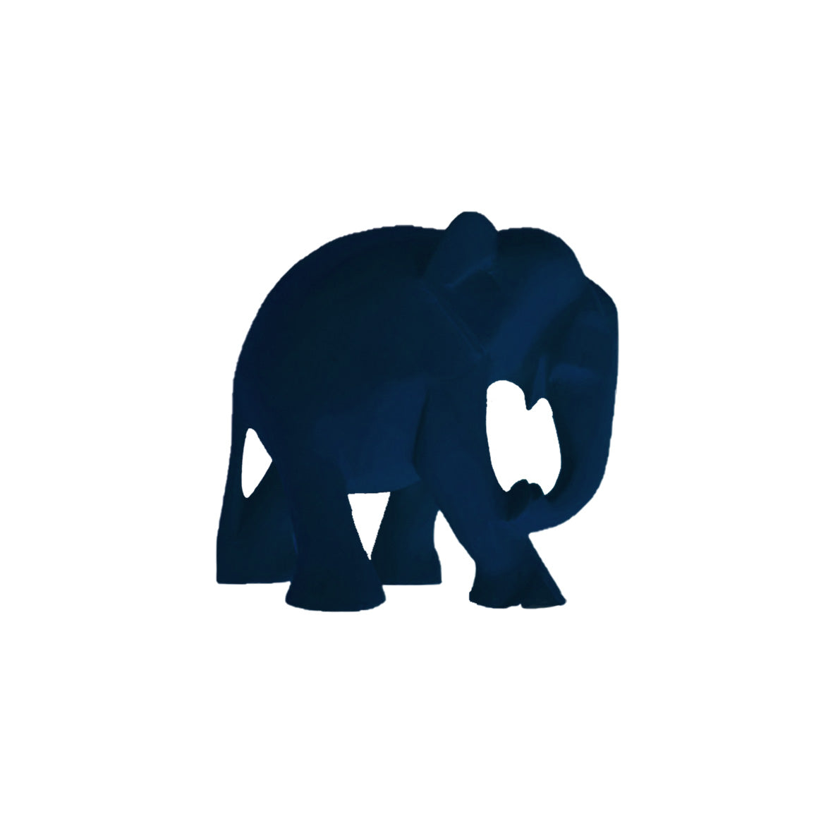 Wooden Handcarved Elephant - Navy Blue