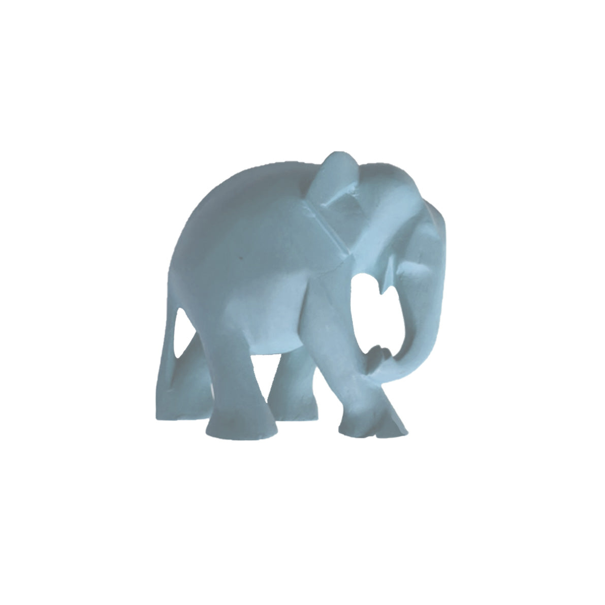 Wooden Handcarved Elephant - Denim Wash
