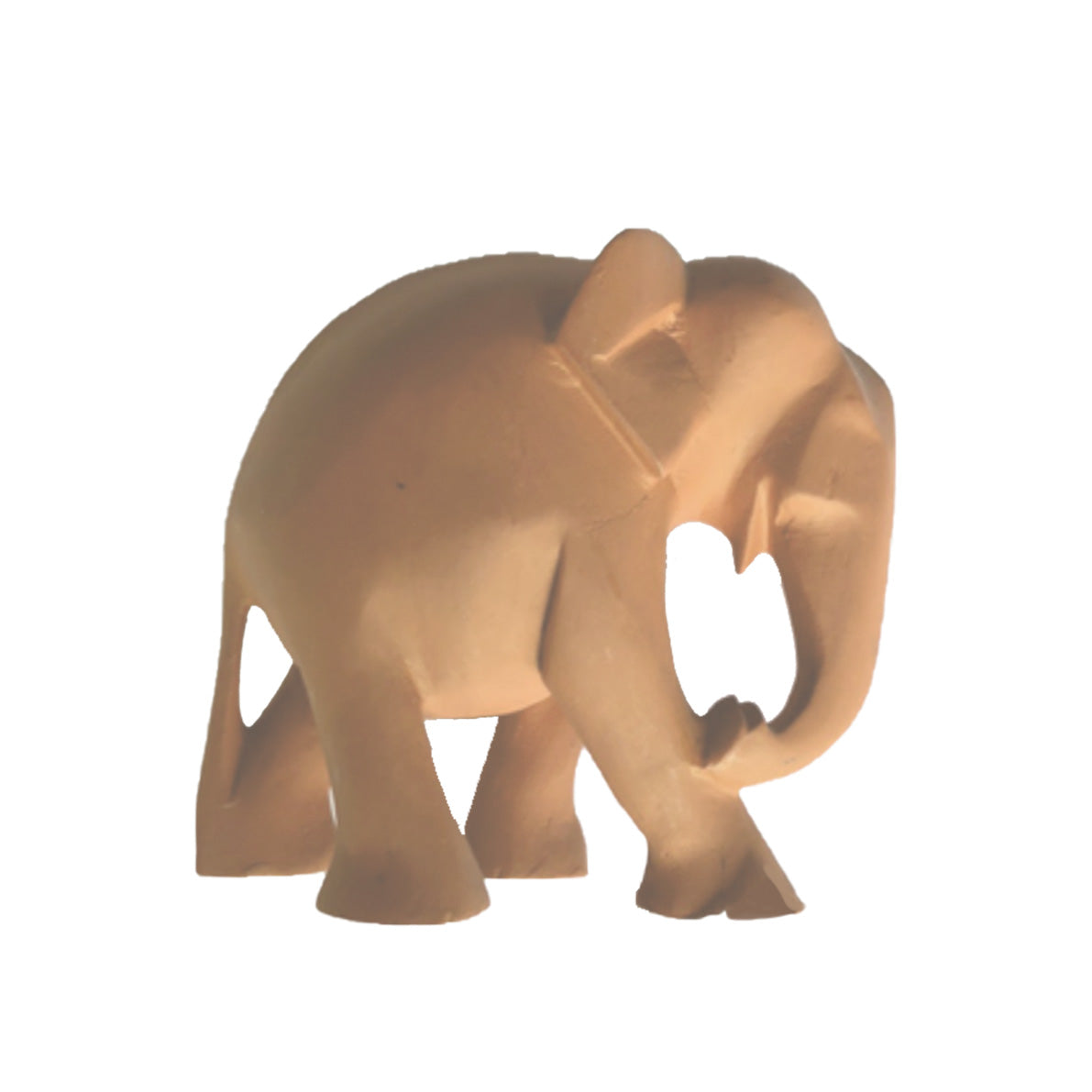 Wooden Elephant - Cream Chalk white