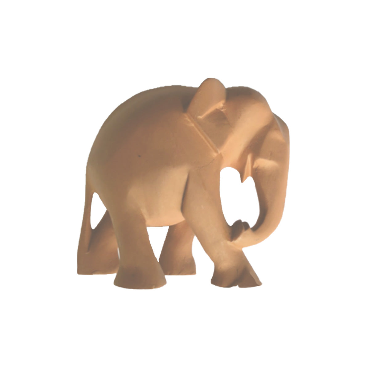Wooden Elephant - Cream Chalk white