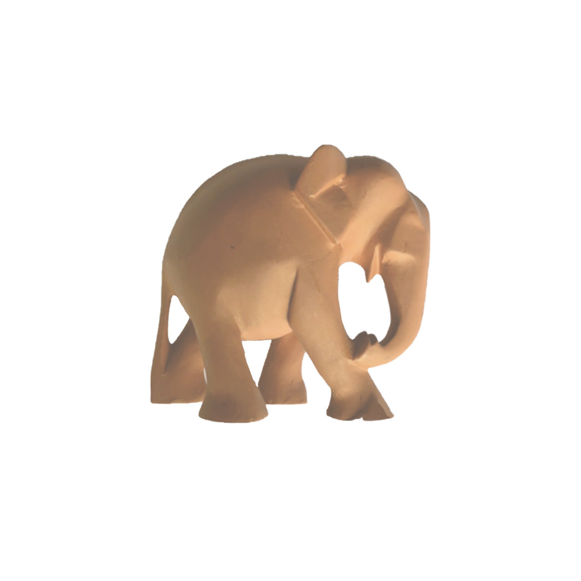 Wooden Elephant - Cream Chalk white