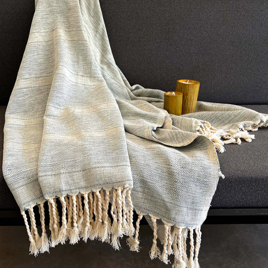 Handwoven Throw - Blue Range 9