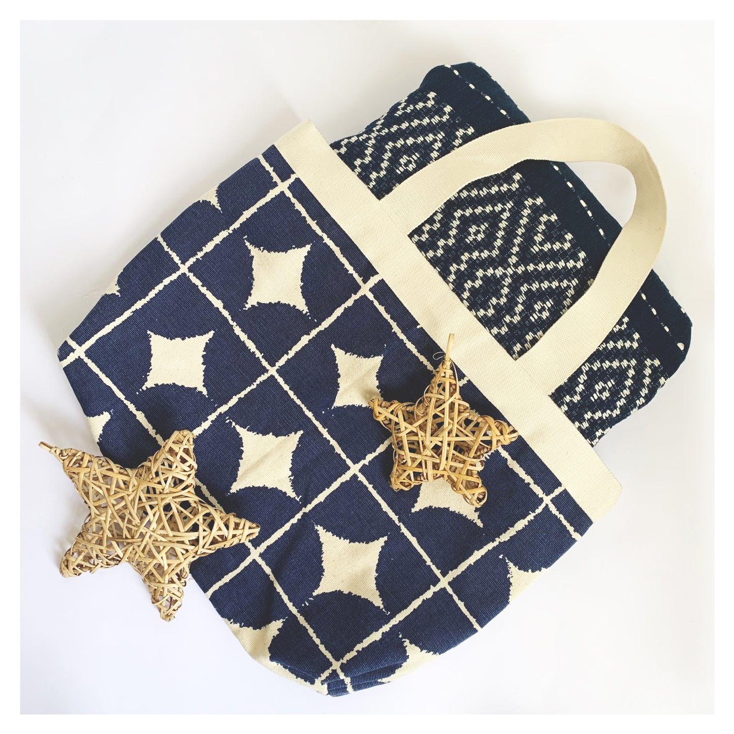 Holiday Travel Navy Tote Bag