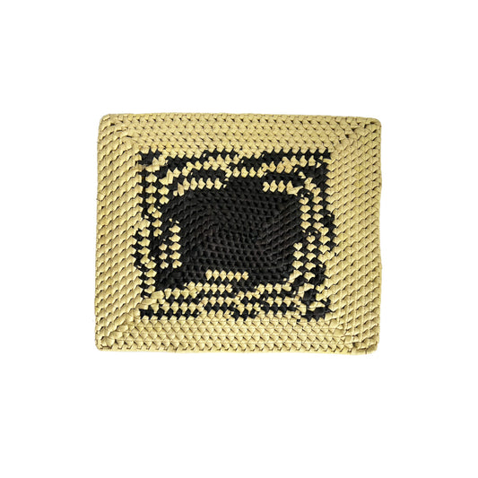 Handcrafted Palmyrah Rectangular Placemat - Black Speckle