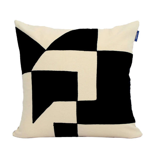 Applique Pillow Cover - Black