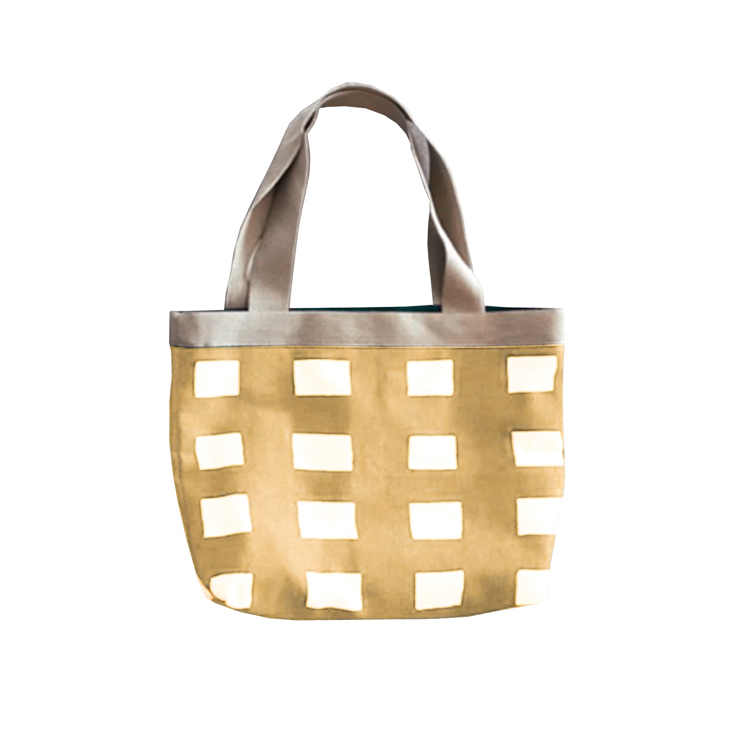 Check Print Bag - Mustard (M)